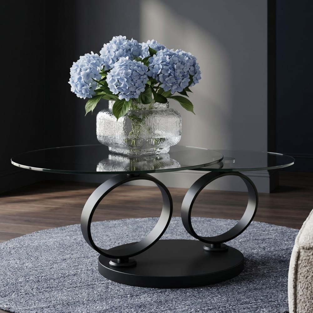 Vase en verre martelé gris — vue 3