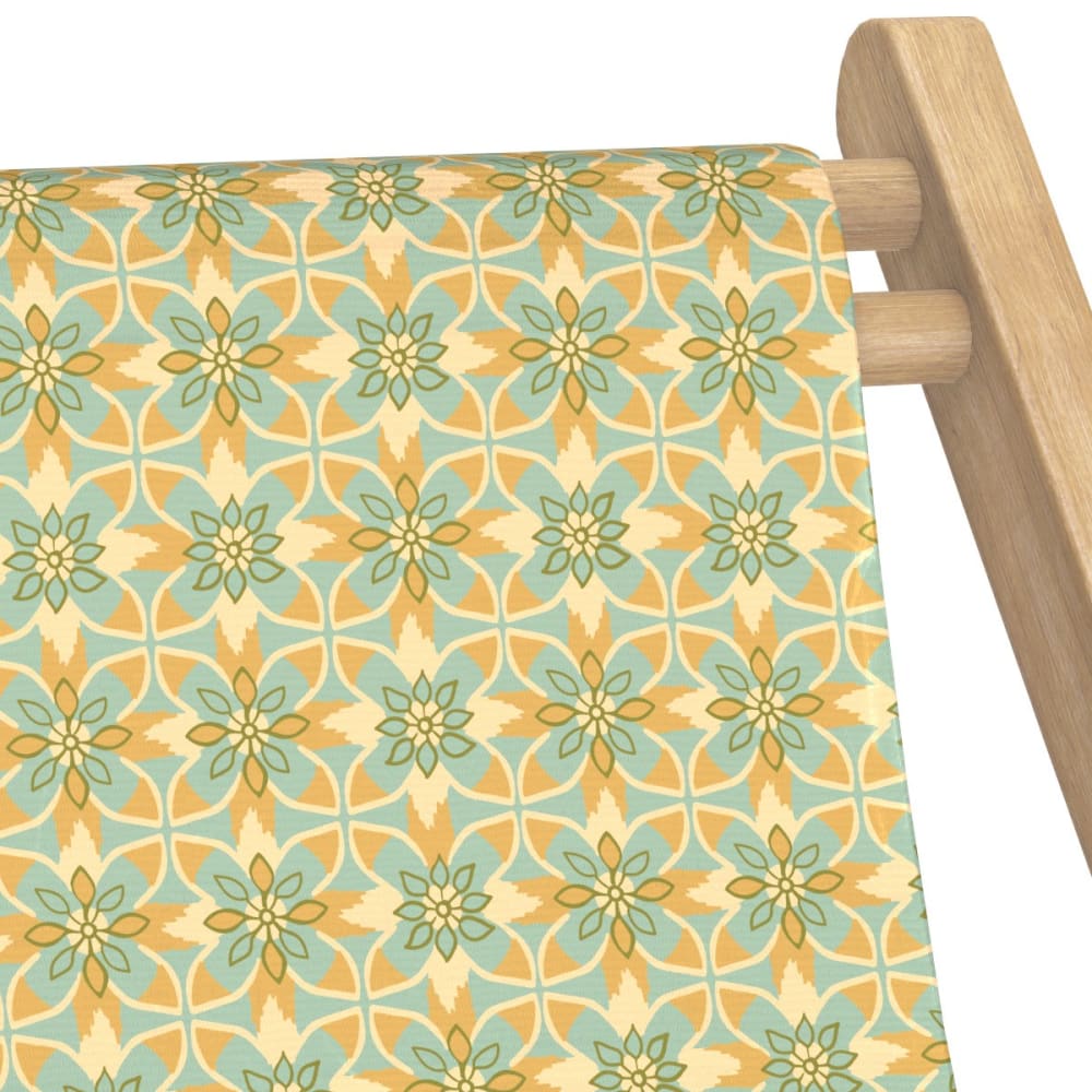 Toile outdoor pour transat, prête à poser, motif graphique celadon