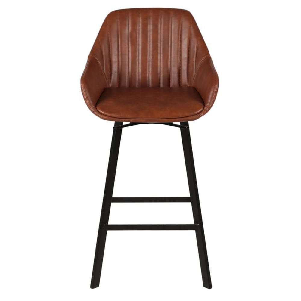 Chaise hauteur plan de travail pivotante marron Chaise hauteur plan de travail pivotante marron