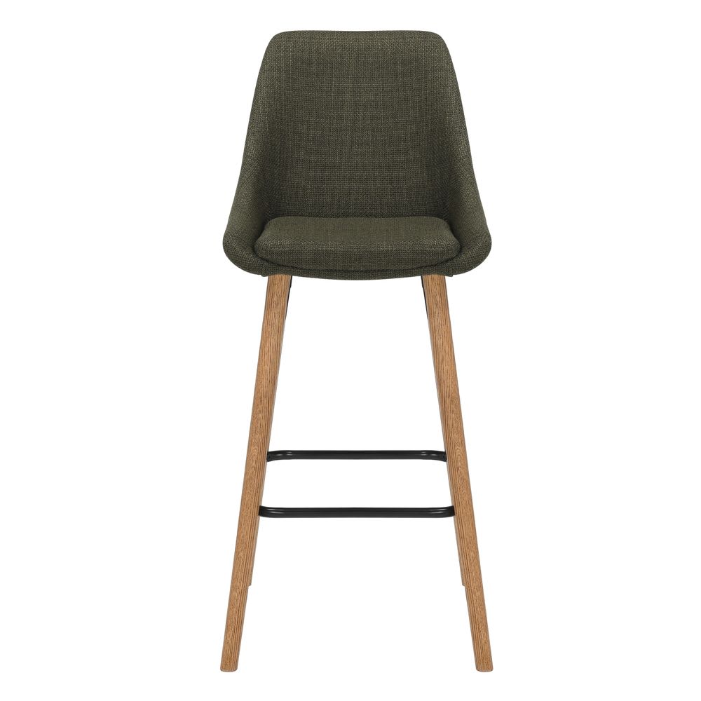 Chaise snack en tissu kaki pied chêne Chaise snack en tissu kaki pied chêne