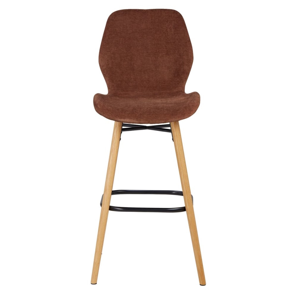 Chaise snack tissu soft touch acajou Chaise snack tissu soft touch acajou