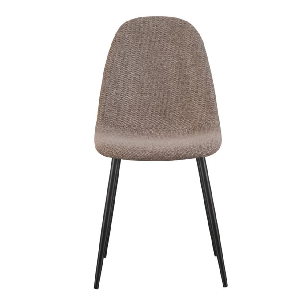 Chaise de table tissu taupe - lot de 4