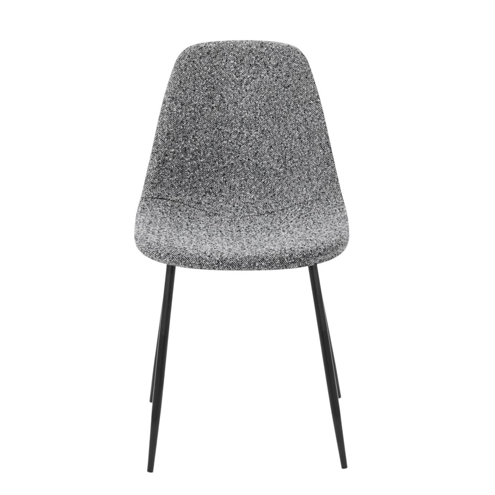 Chaise tissu chiné gris clair