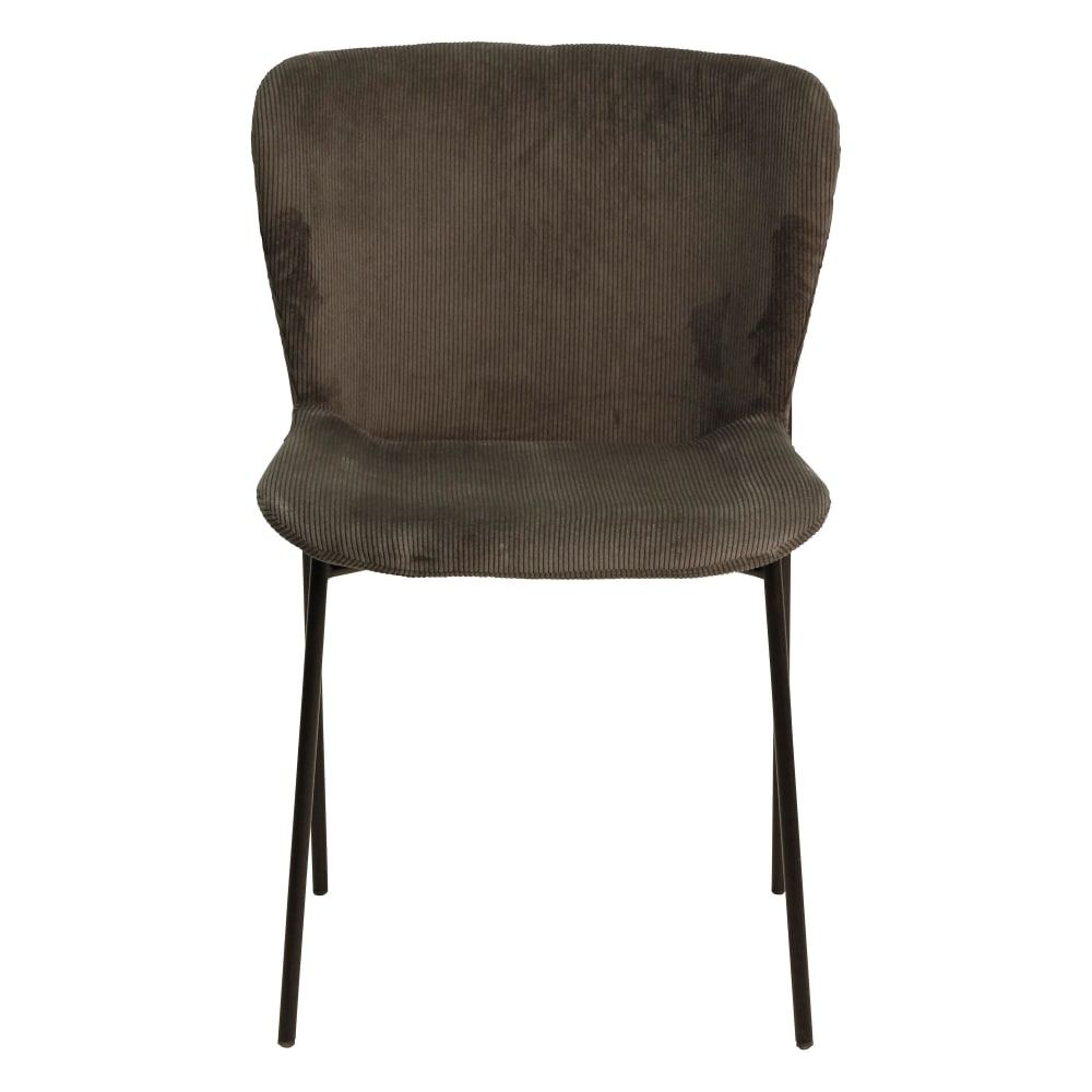 Chaise de table velours côtelé gris foncé Chaise de table velours côtelé gris foncé