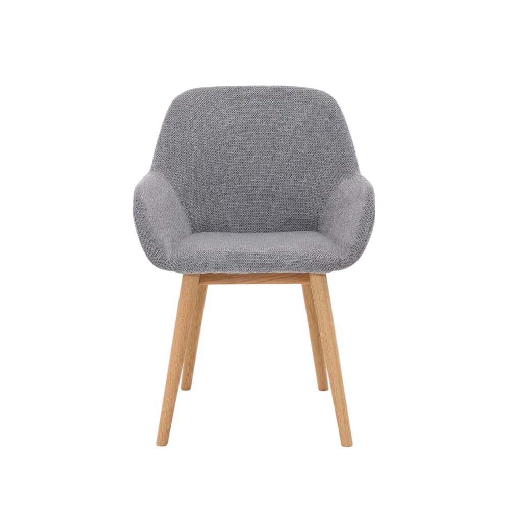 Chaise de table tissu gris clair Chaise de table tissu gris clair