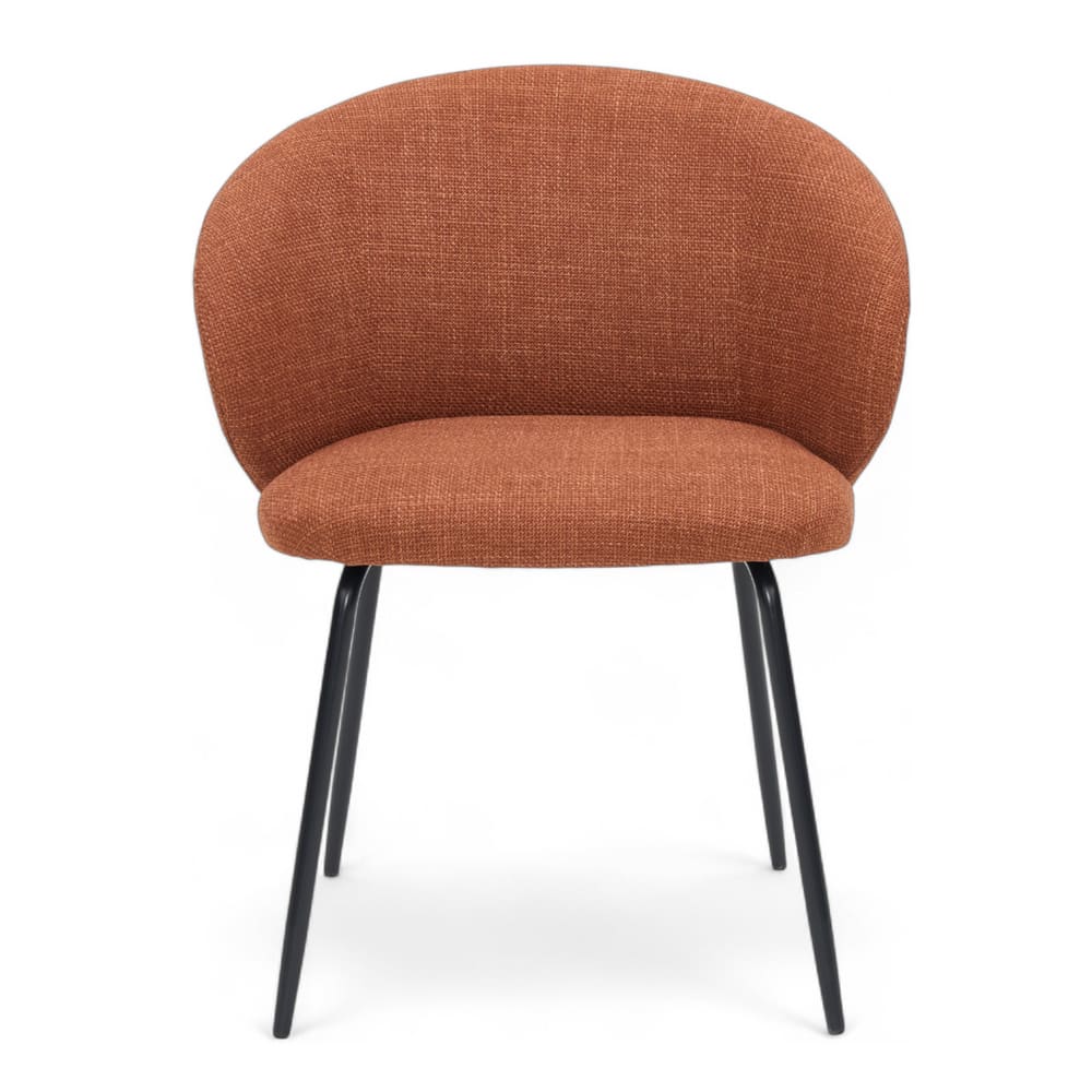 Chaise de table tissu caramel Chaise de table tissu caramel