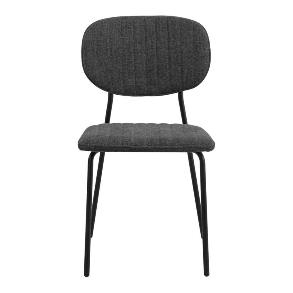 Chaise de table tissu gris foncé - lot de 4