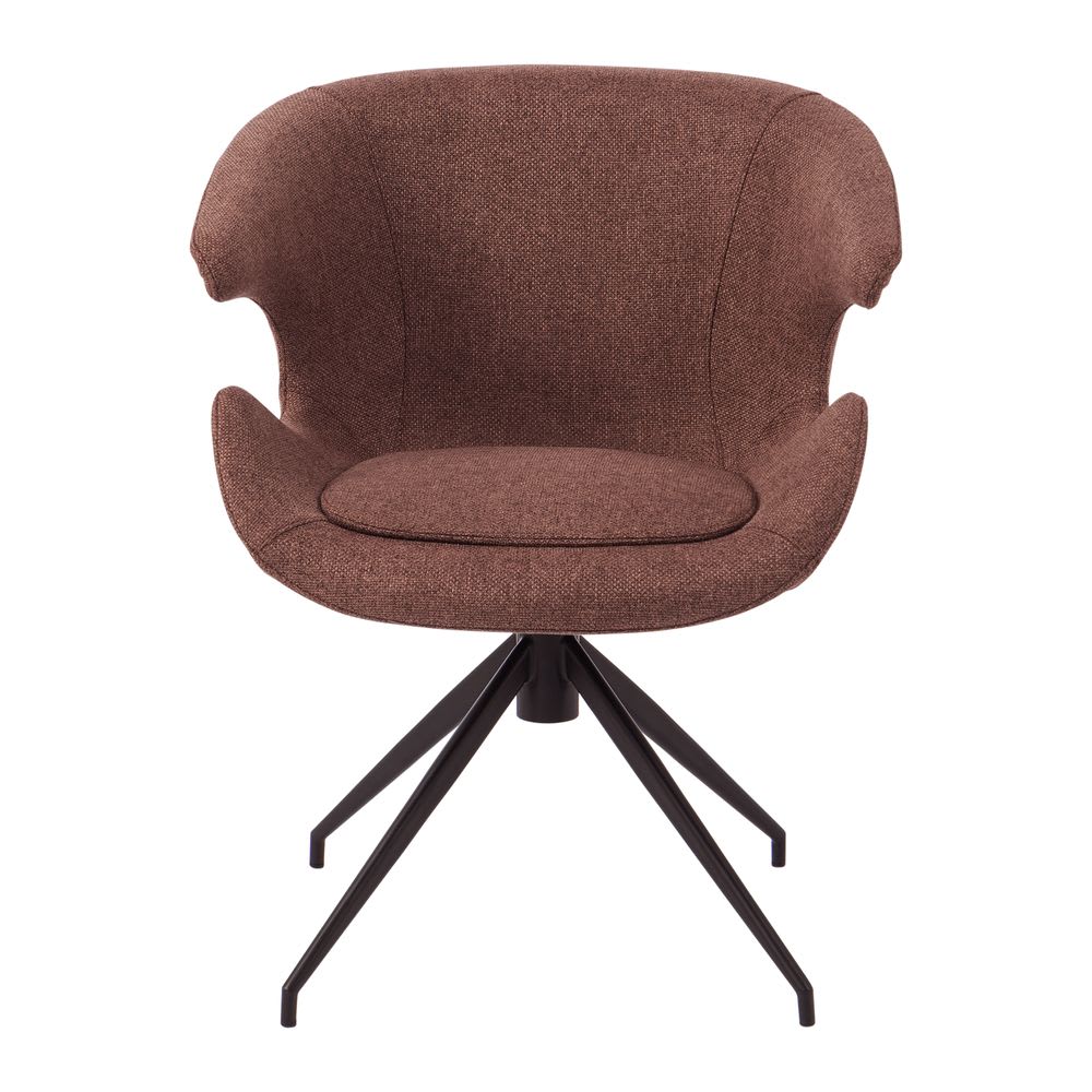 Chaise de table accoudoir tissu rouge