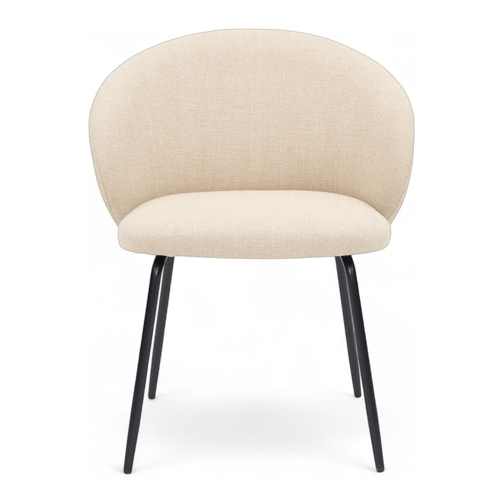 Chaise de table tissu écru
