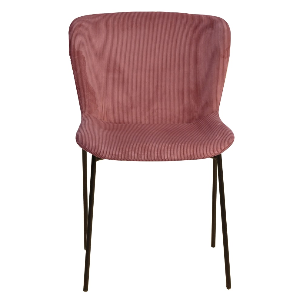 Chaise de table velours côtelé rose Chaise de table velours côtelé rose