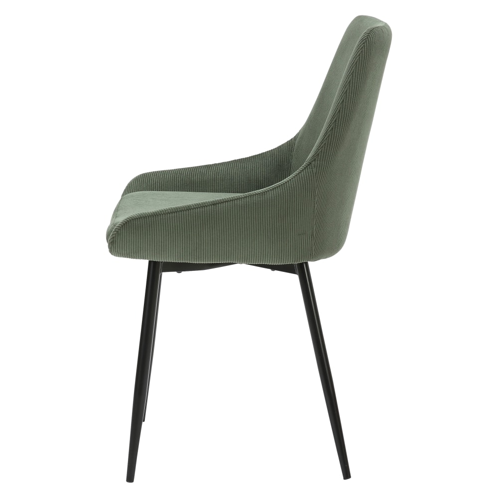 Chaise en velours côtelé vert kaki Chaise en velours côtelé vert kaki