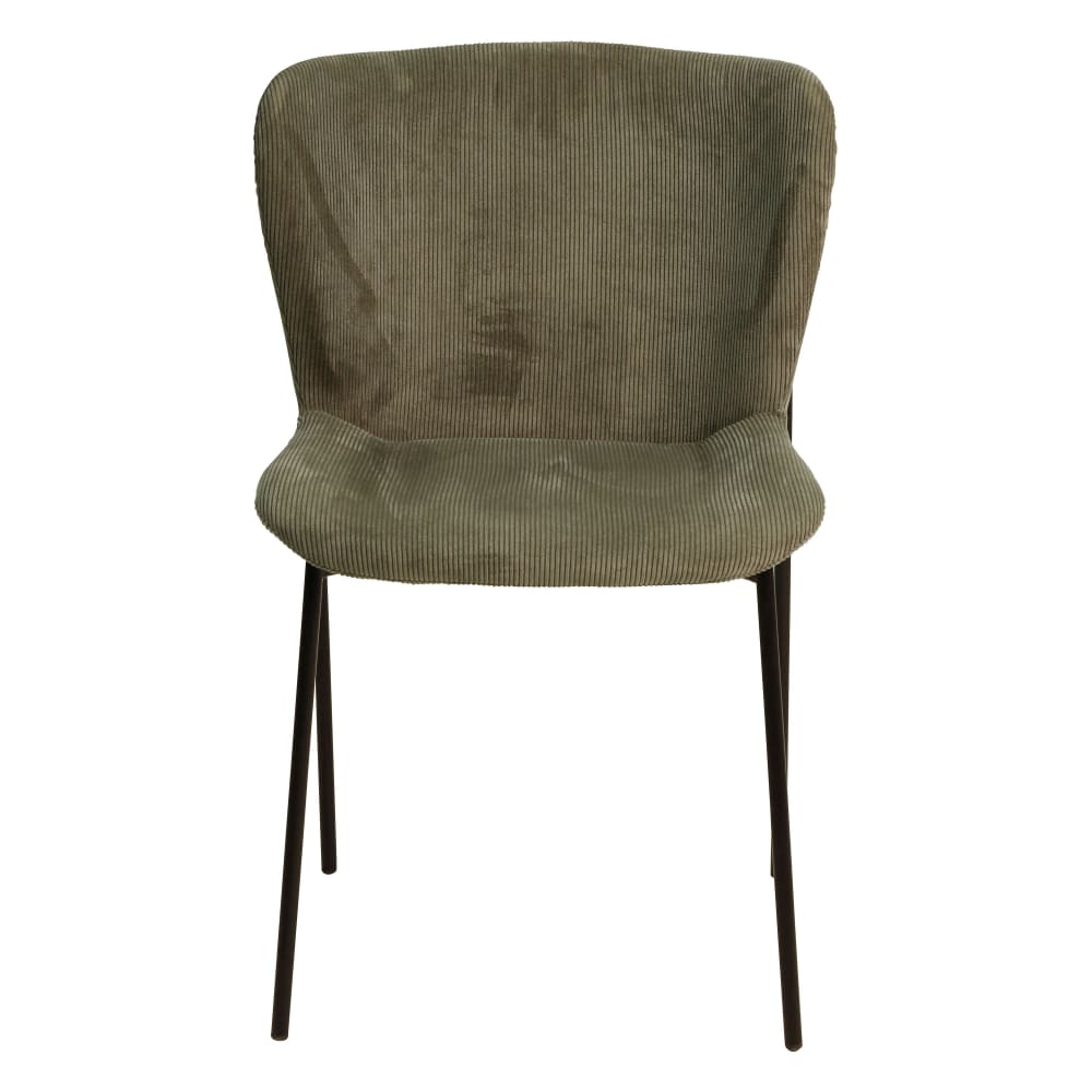 Chaise de table velours côtelé vert amande Chaise de table velours côtelé vert amande
