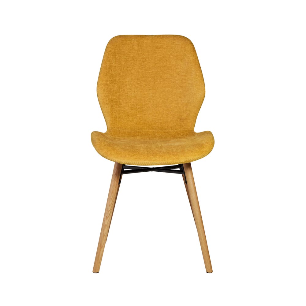 Chaise tissu soft touch moutarde Chaise tissu soft touch moutarde