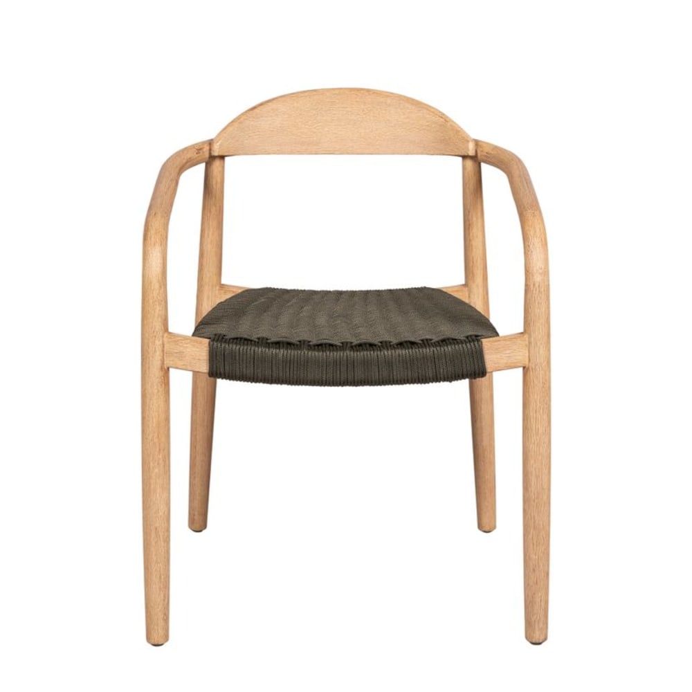 Chaise de table eucalyptus et corde kaki Chaise de table eucalyptus et corde kaki