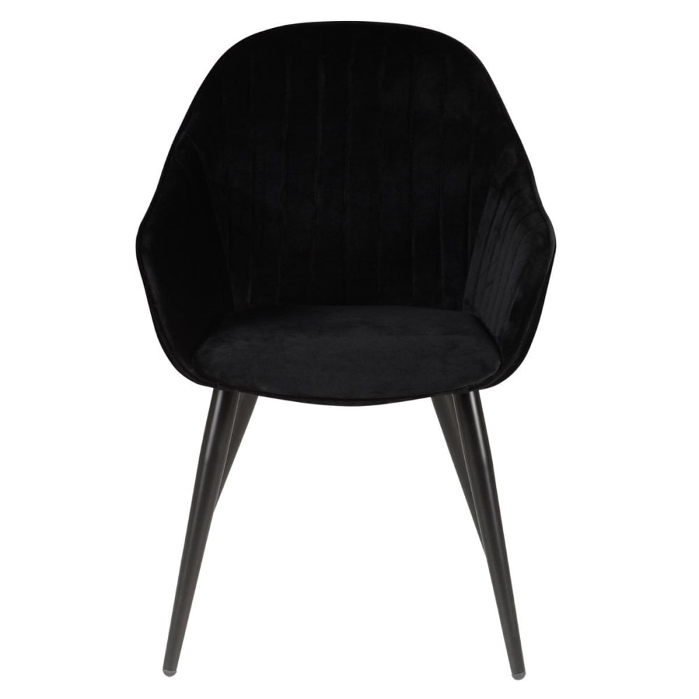 Fauteuil en velours noir Fauteuil en velours noir