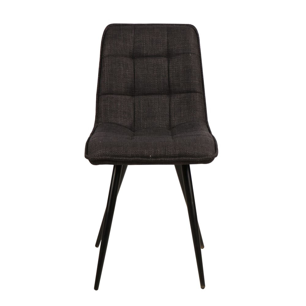 Chaise de table tissu noir anthracite - lot de 4