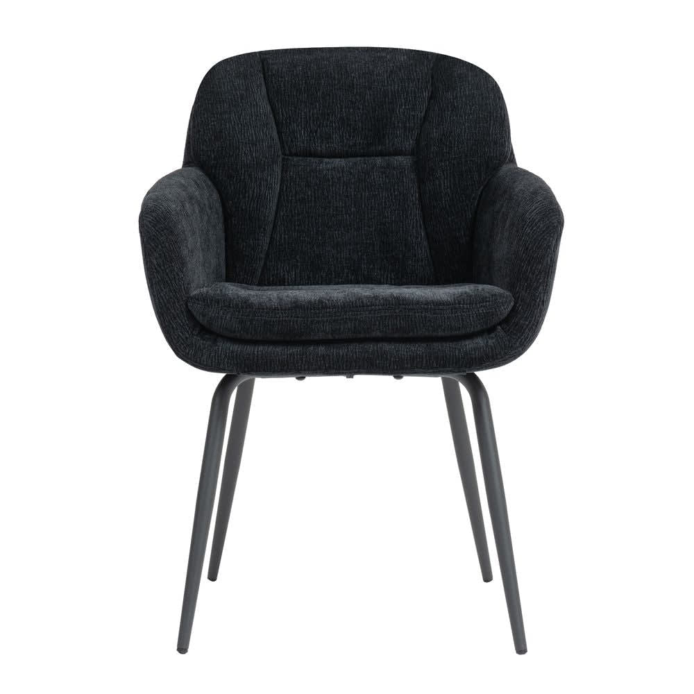 Chaise accoudoirs noire Chaise accoudoirs noire