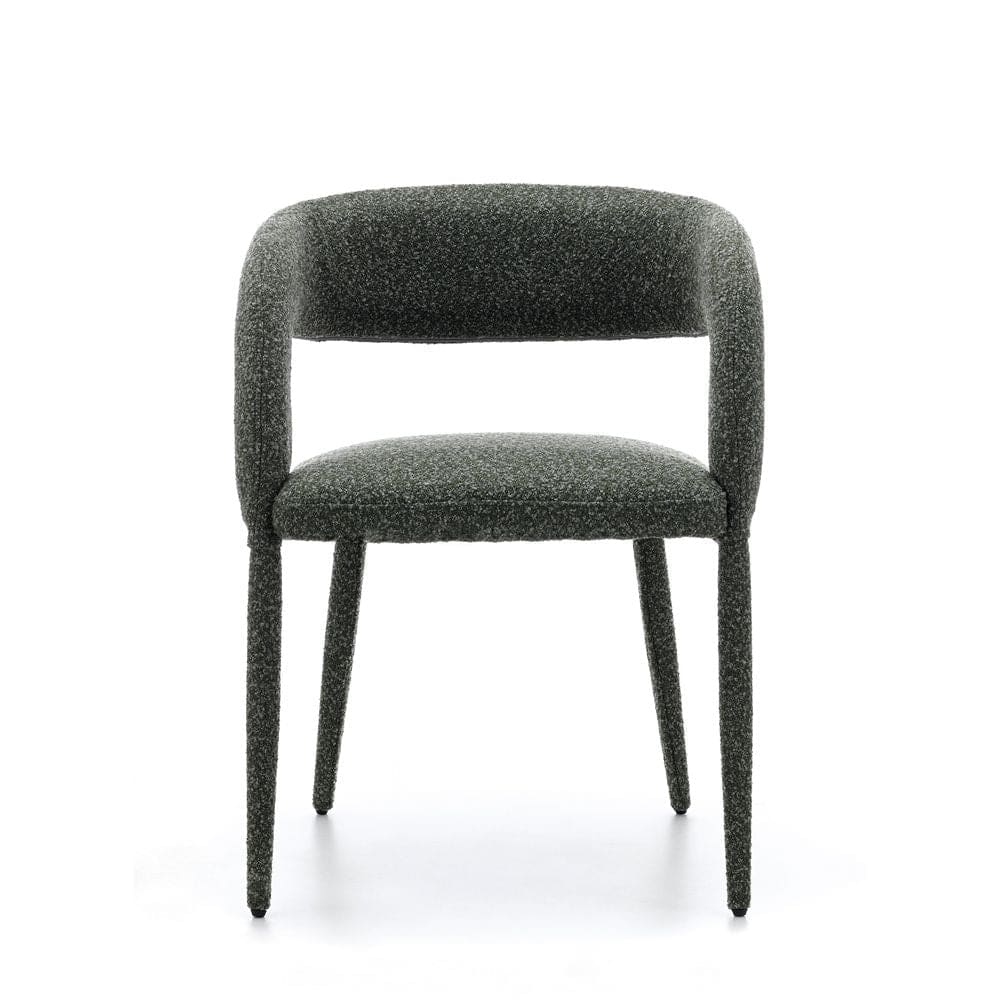 Chaise de table full bouclette vert