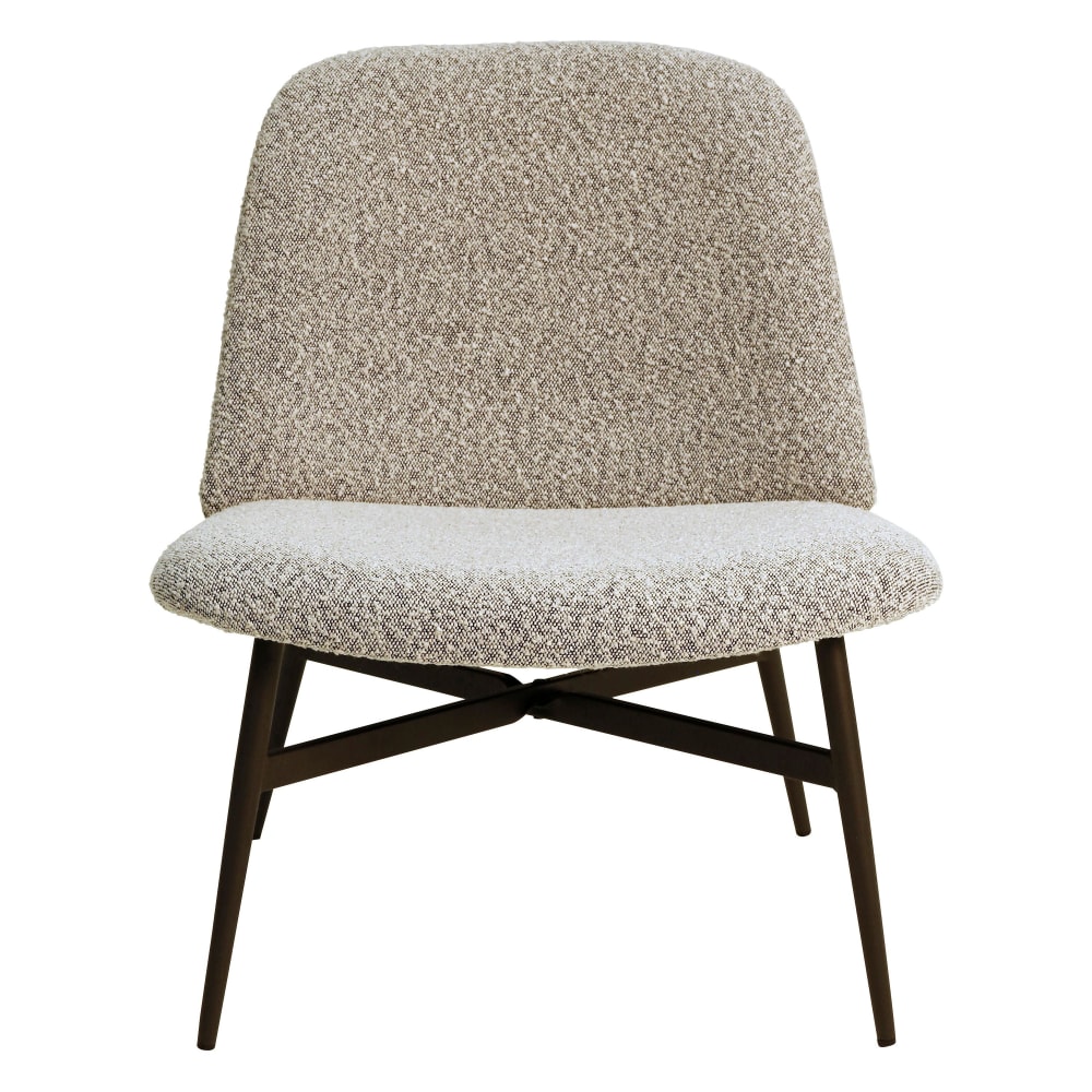 Fauteuil effet laine bouclette grise Fauteuil effet laine bouclette grise