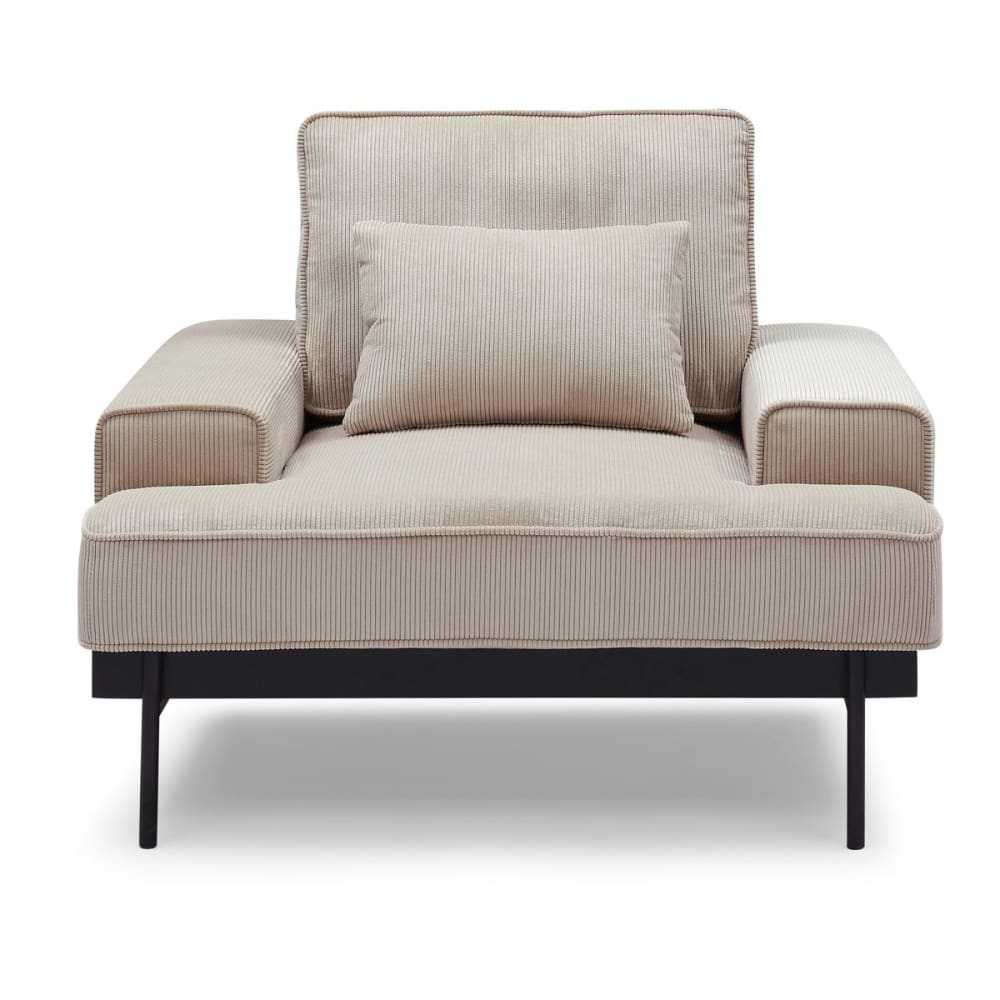 Fauteuil velours côtelé beige Fauteuil velours côtelé beige