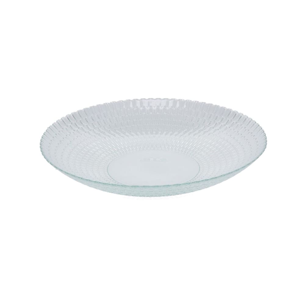 Plat de service transparent en verre 33,5xh6cm Plat de service transparent en verre 33,5xh6cm