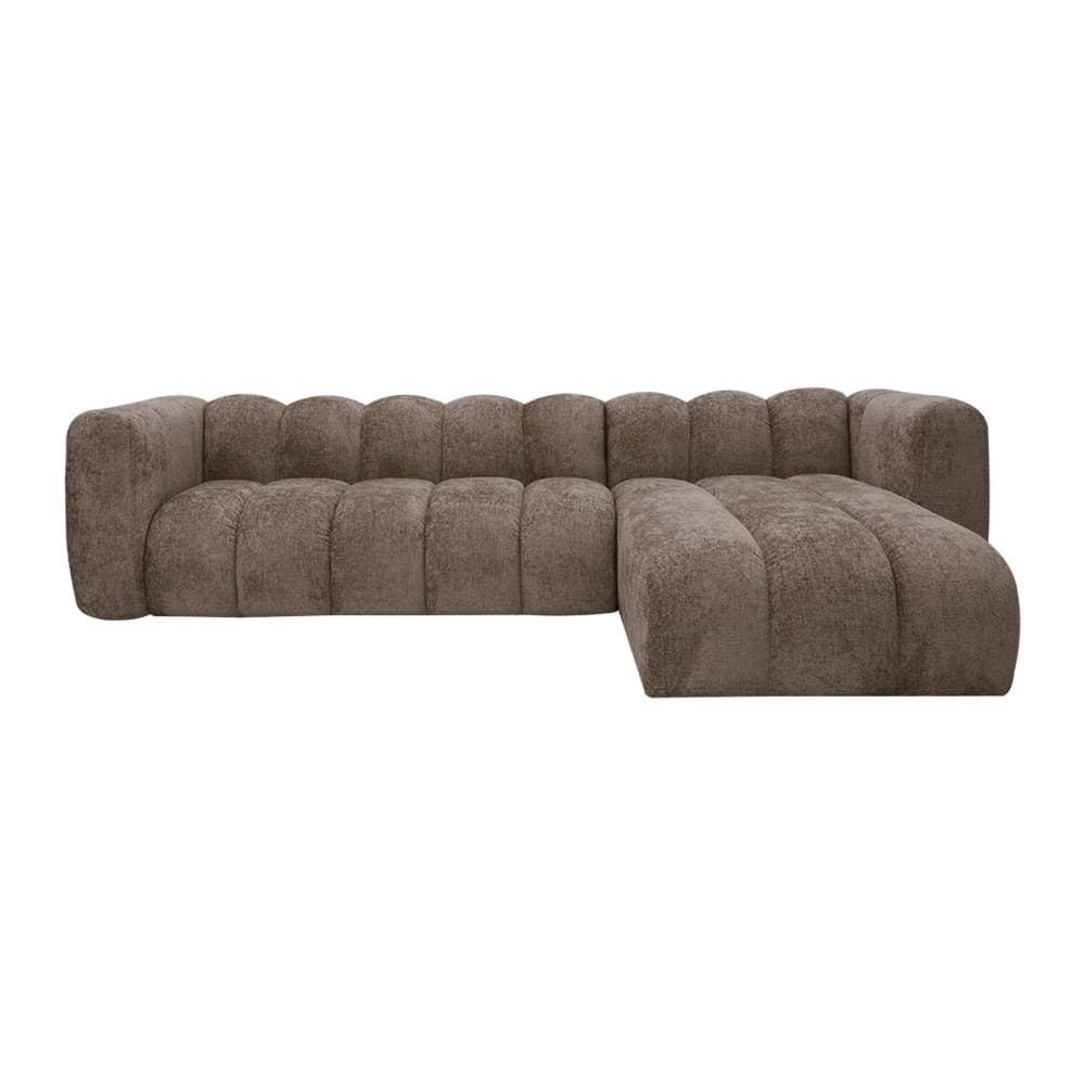 Canapé d'angle réversible en tissu taupe foncé