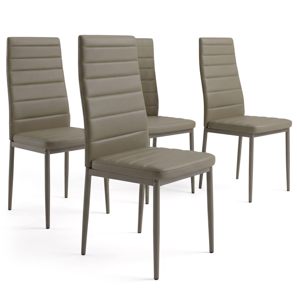 Lot de 4 chaises taupe Lot de 4 chaises taupe