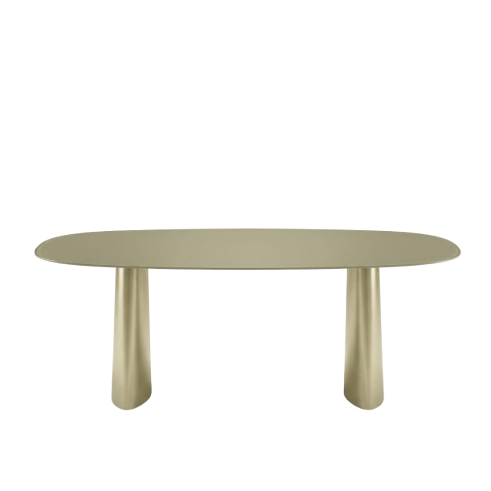 Table fixe verte 220 x 110 cm, hauteur 76 cm