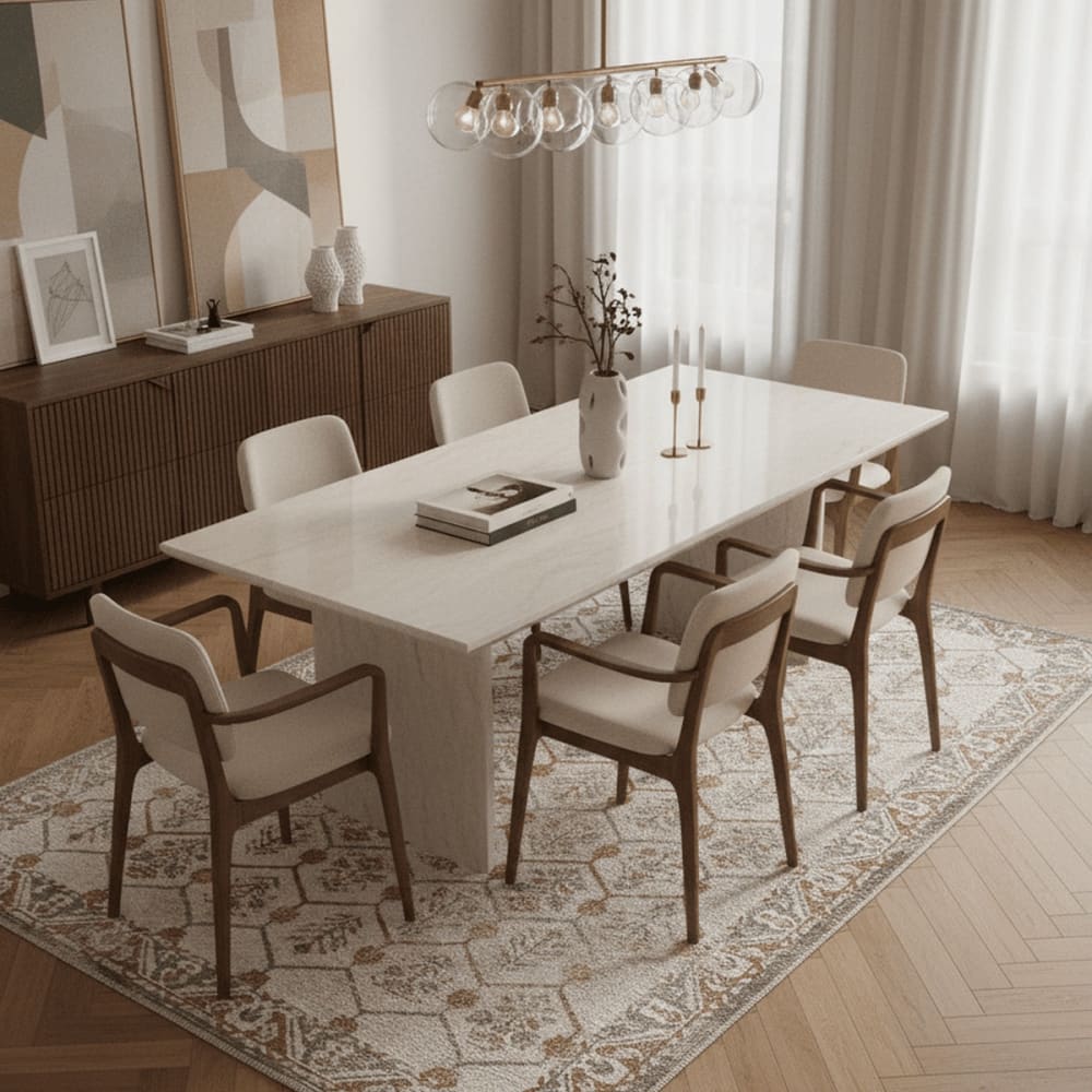 AFK Living Design-Teppich aus recycelten Fasern 200 x 290 cm style modern Mehrfarbig Öko-Tex Zertifikat Pes - Polyester