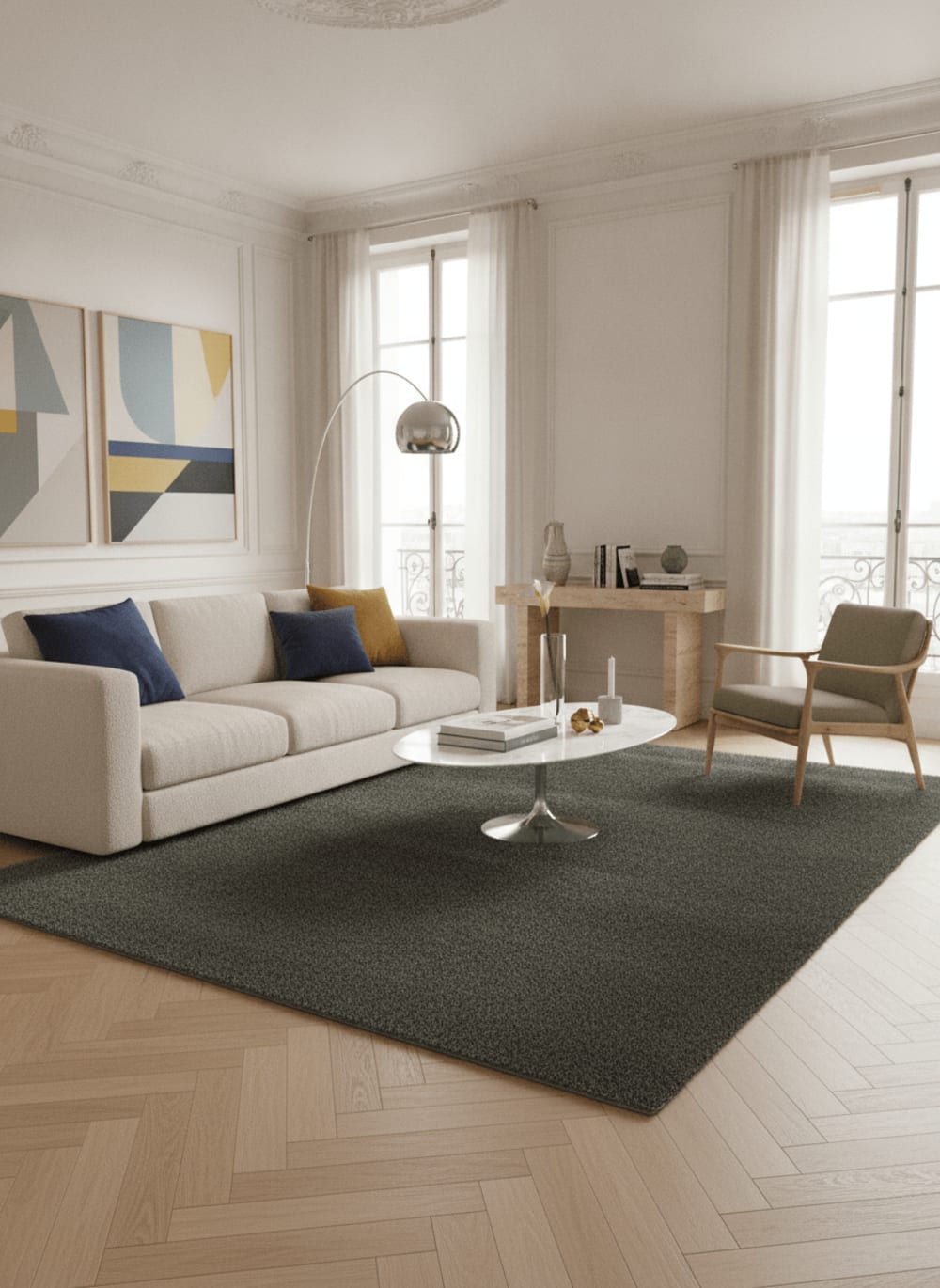 Tapis uni lavable en machine 160 x 230 cm — vue 3
