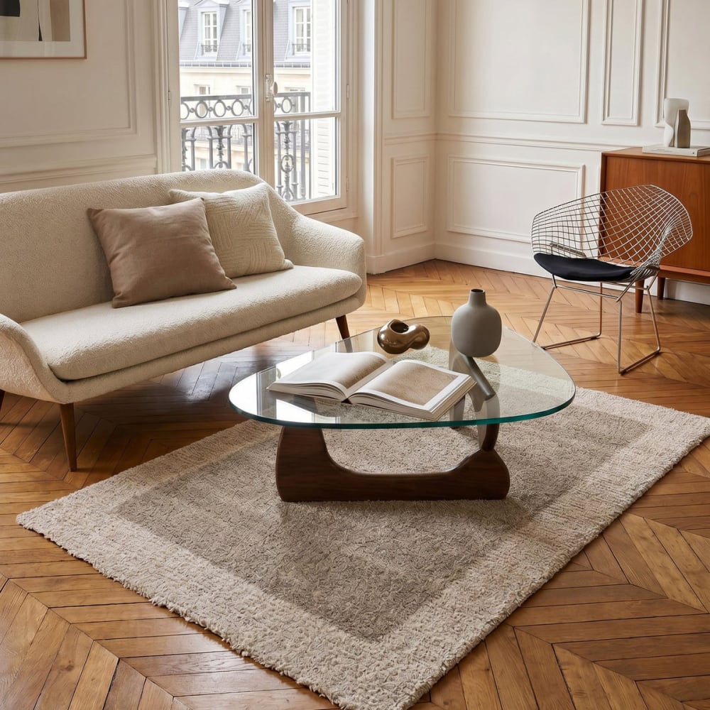AFK Living Design-Teppich weich und dick 160 x 230 cm style modern Beige Öko-Tex Zertifikat Pp - Polypropylen
