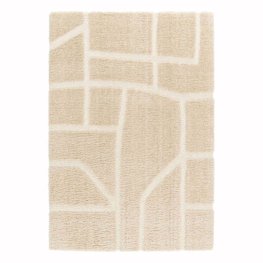 Tapis doux et épais en polyester recyclé effet relief 200 x 290 cm