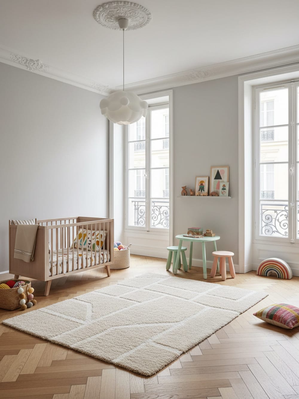 Tapis doux et épais en polyester recyclé effet relief 200 x 290 cm — vue 4