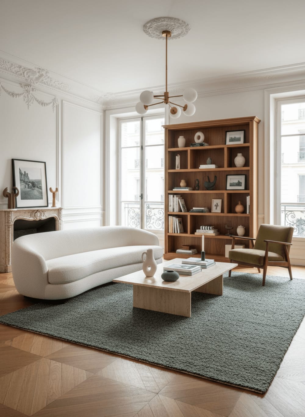 Tapis tissé main bouclé marron 160 x 230 cm — vue 3