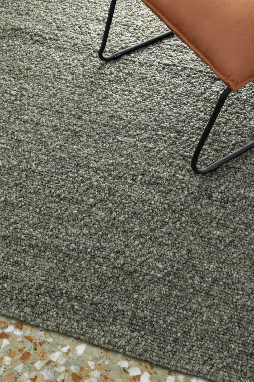 Tapis tissé main bouclé marron 160 x 230 cm — vue 4