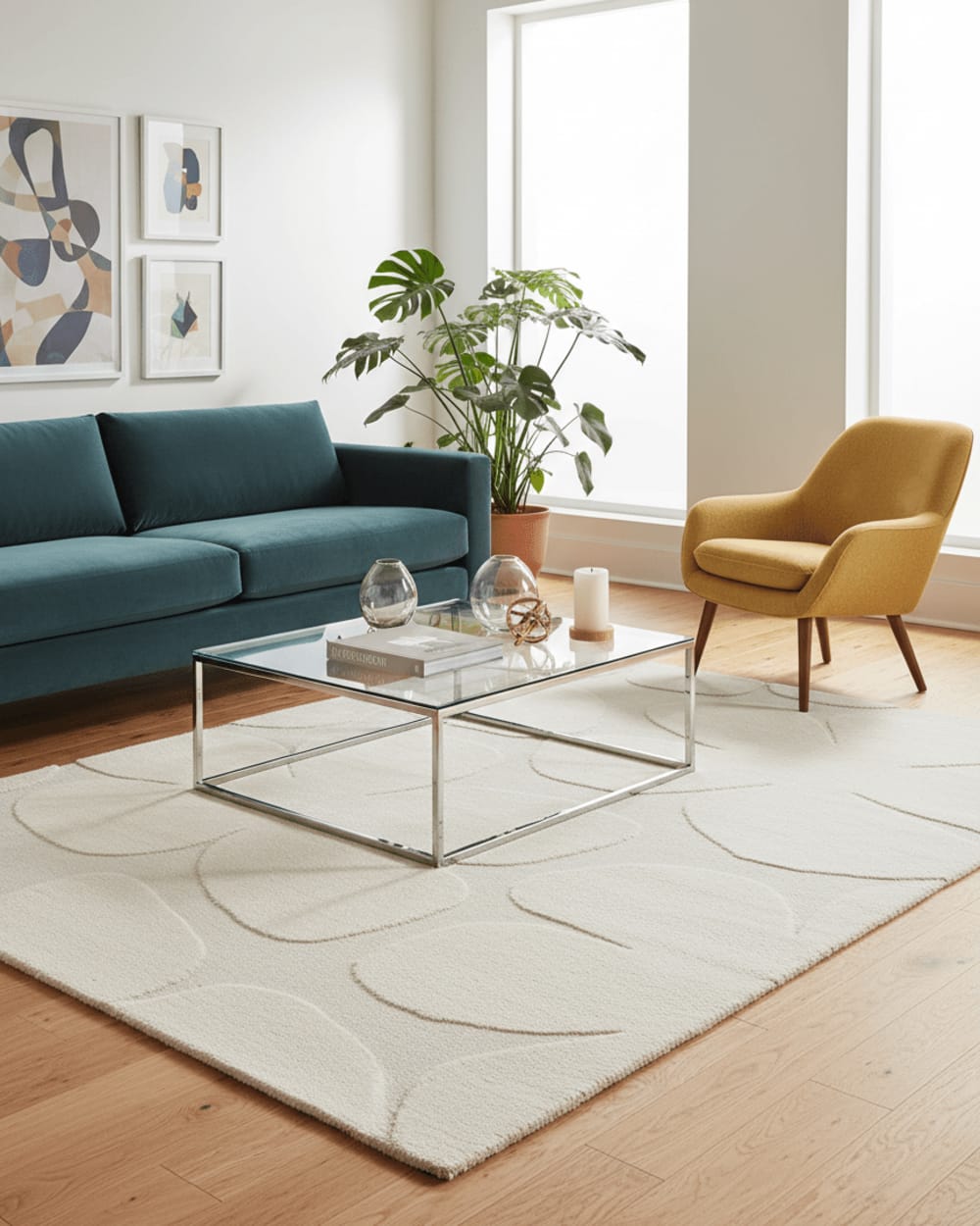 Teppich, Weicher mit Reliefmuster 160 x 230 cm - Maisons Du Monde