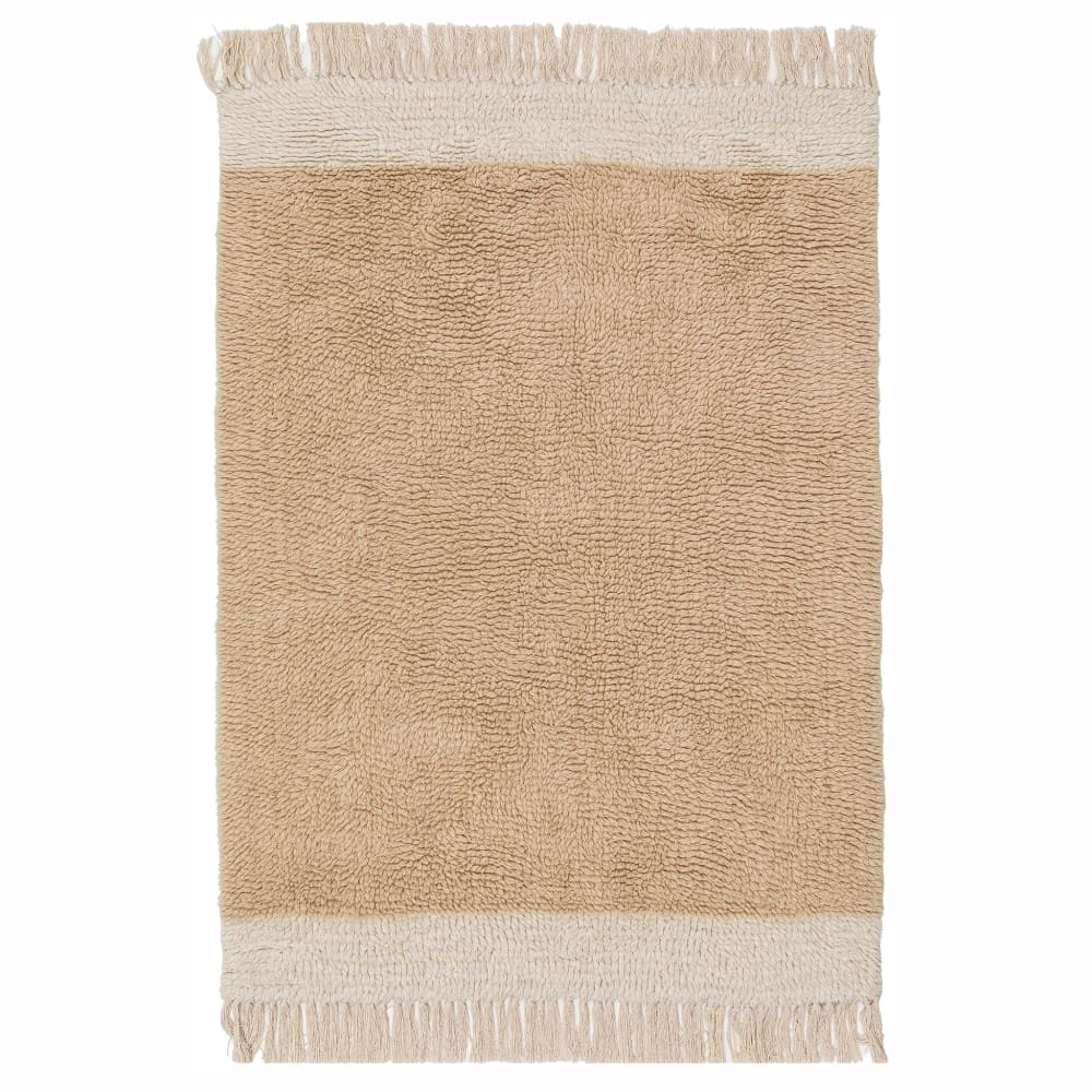 Tapis naturel en laine et coton 120 x 170 cm