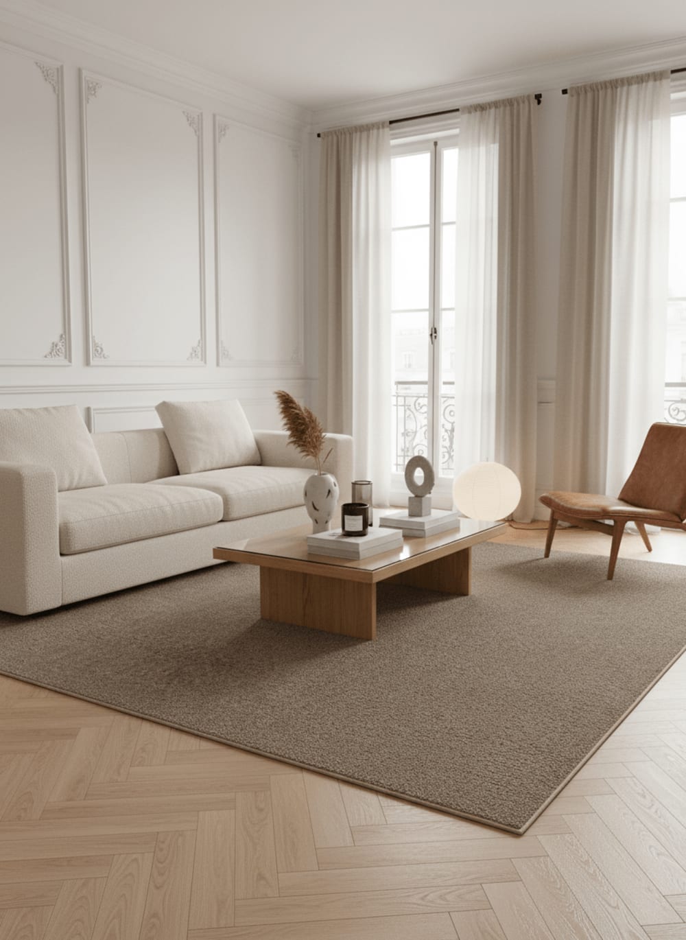 Tapis effet mouton contemporain 120 x 160 cm — vue 3
