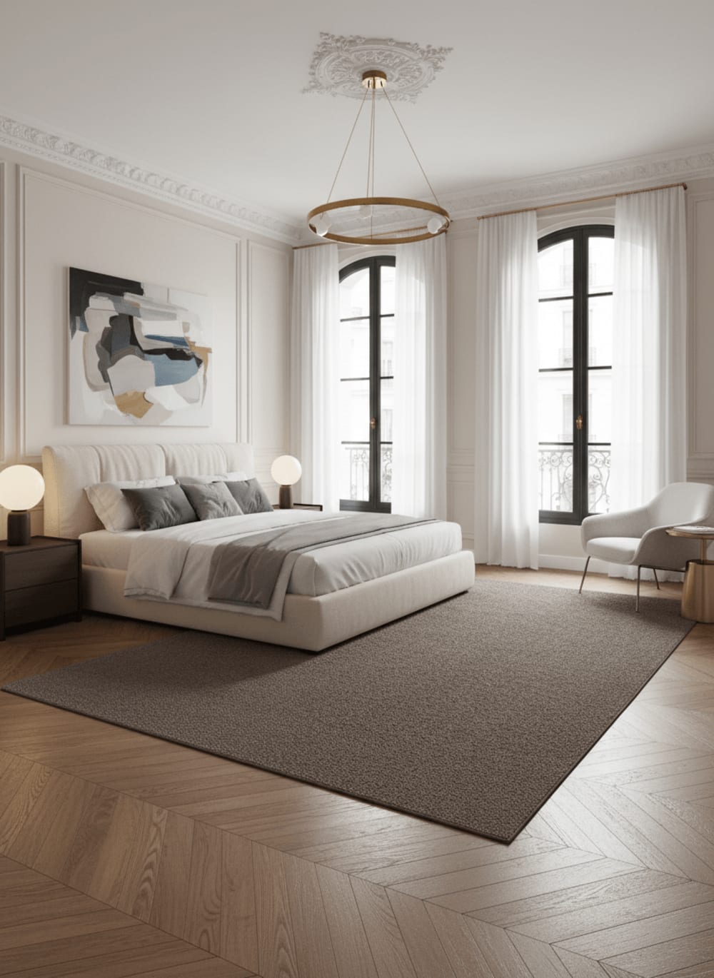 Tapis effet mouton contemporain 120 x 160 cm — vue 3