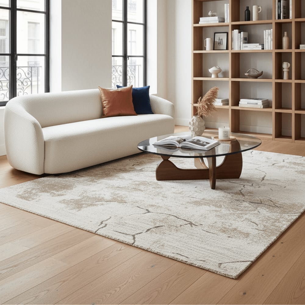 AFK Living Teppich, Weicher Design 120 x 170 cm style modern Beige Öko-Tex Zertifikat Pp - Polypropylen