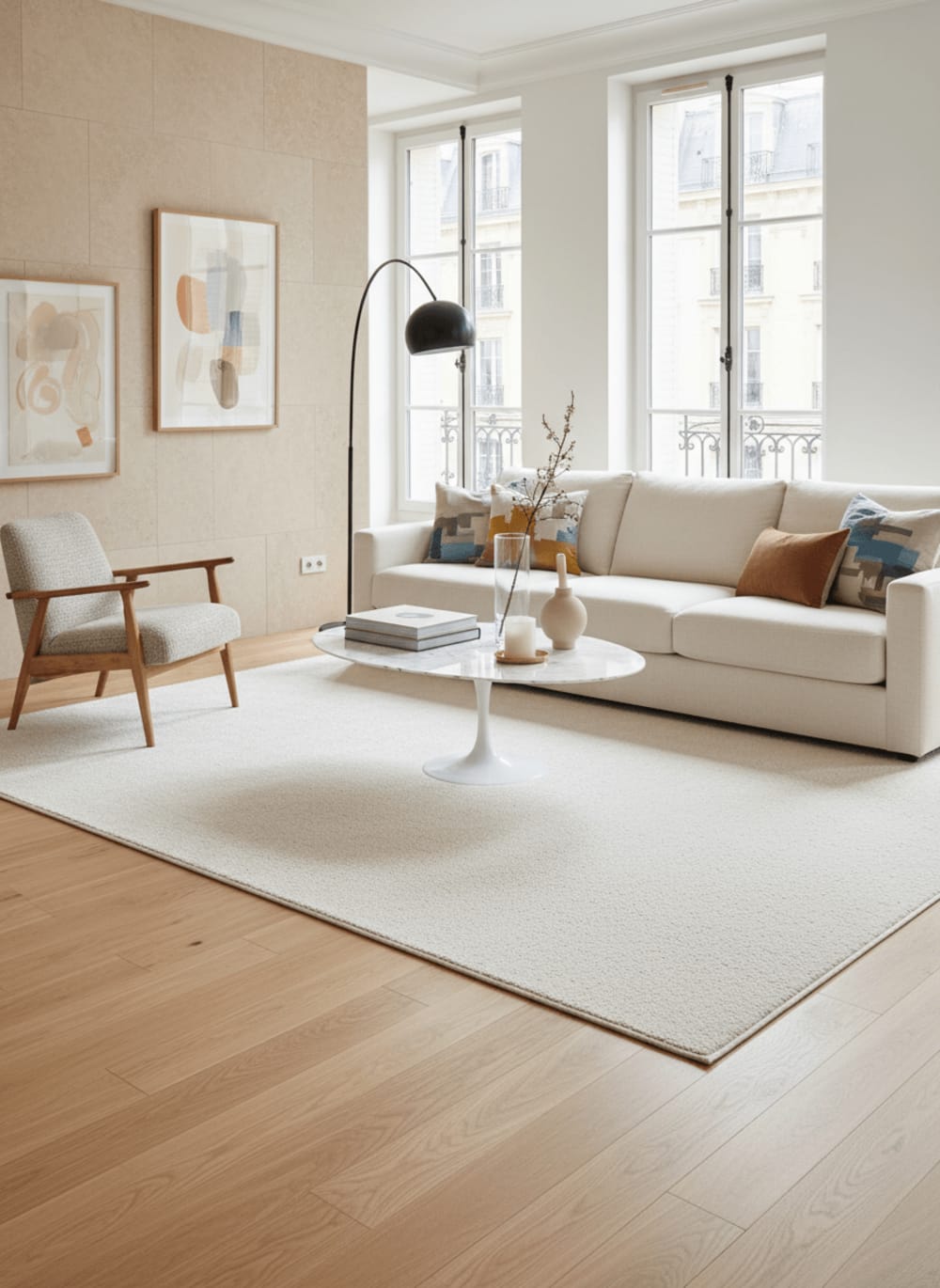 Tapis effet mouton contemporain 120 x 160 cm — vue 3