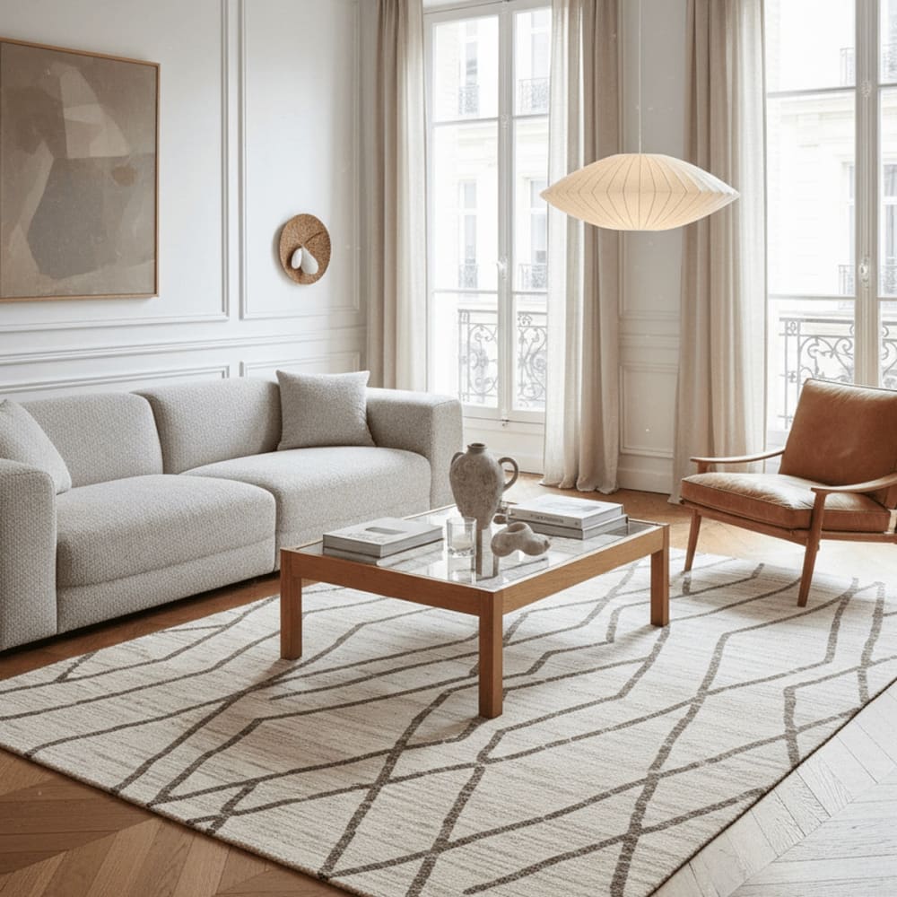 AFK Living Teppich, Weicher Design 200 x 290 cm style modern Beige Öko-Tex Zertifikat Pp - Polypropylen