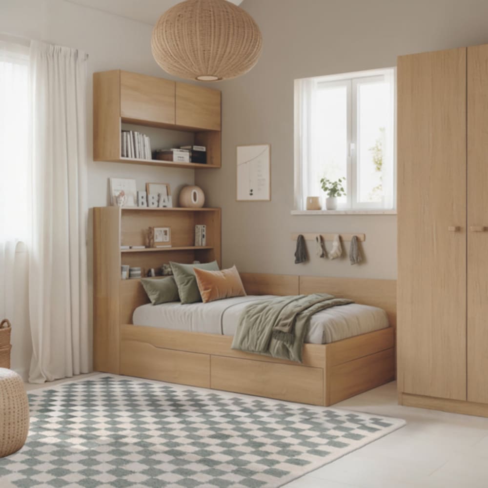 Tapis à poil haut doux et confortable vert 80 x 150 cm — vue 4