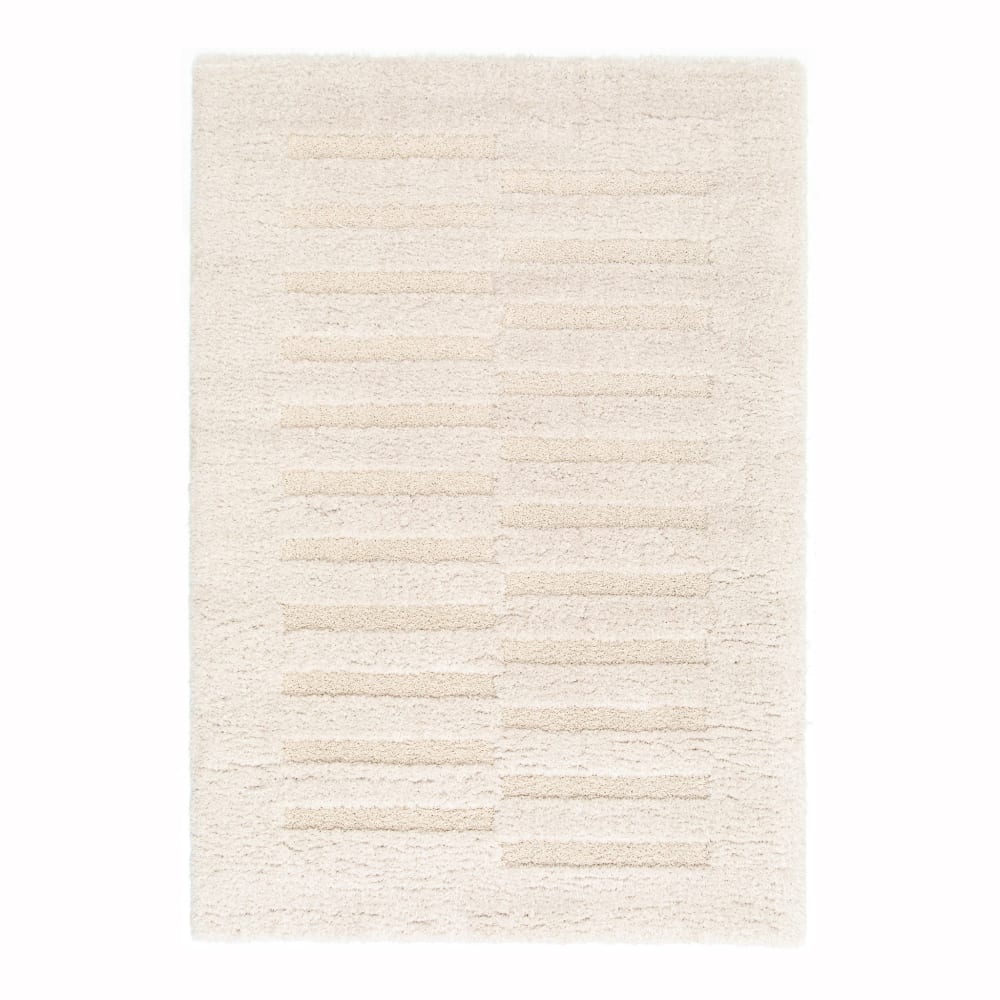 Tapis doux et épais en polyester recyclé effet relief 120 x 170 cm