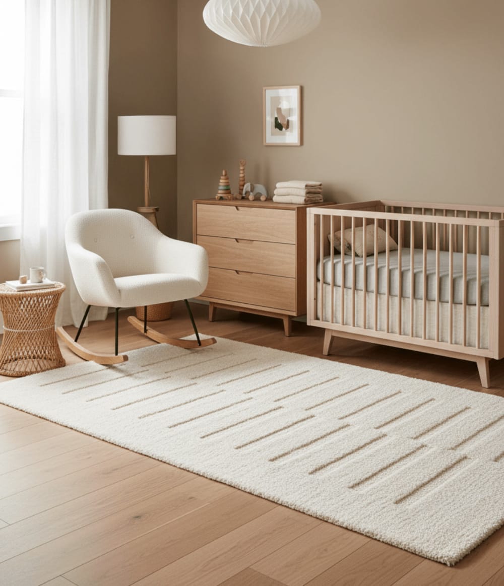 Tapis doux et épais en polyester recyclé effet relief 120 x 170 cm — vue 4