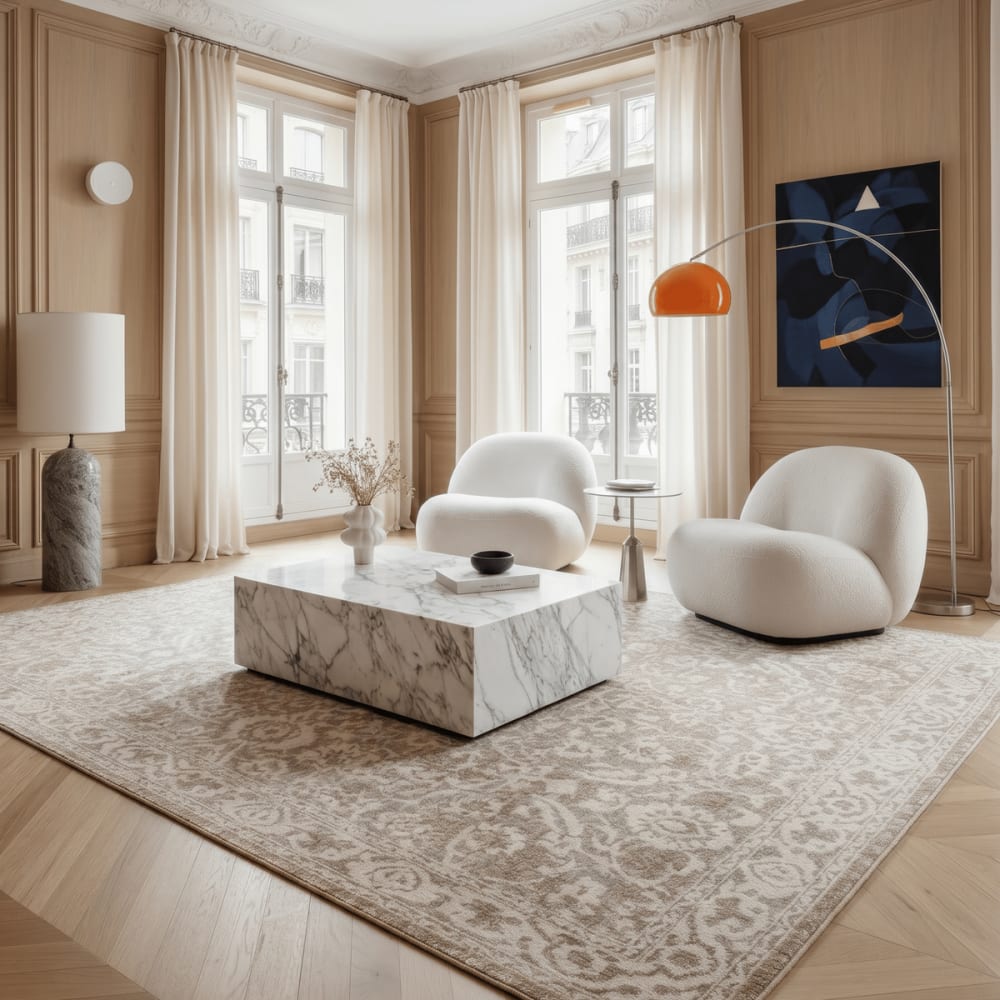 Teppich aus recycelten Fasern im Designstil 120 x 170 cm -