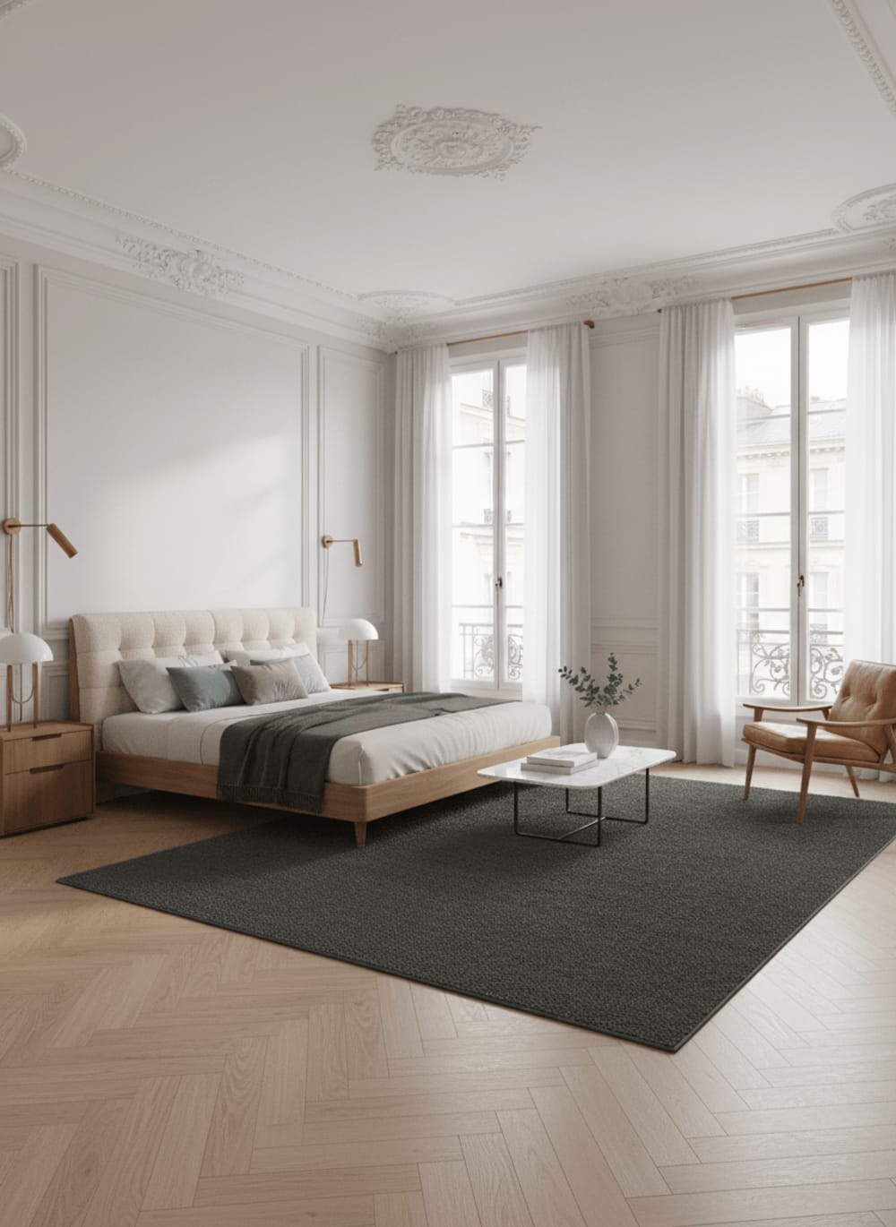 Tapis effet mouton contemporain 120 x 160 cm — vue 3