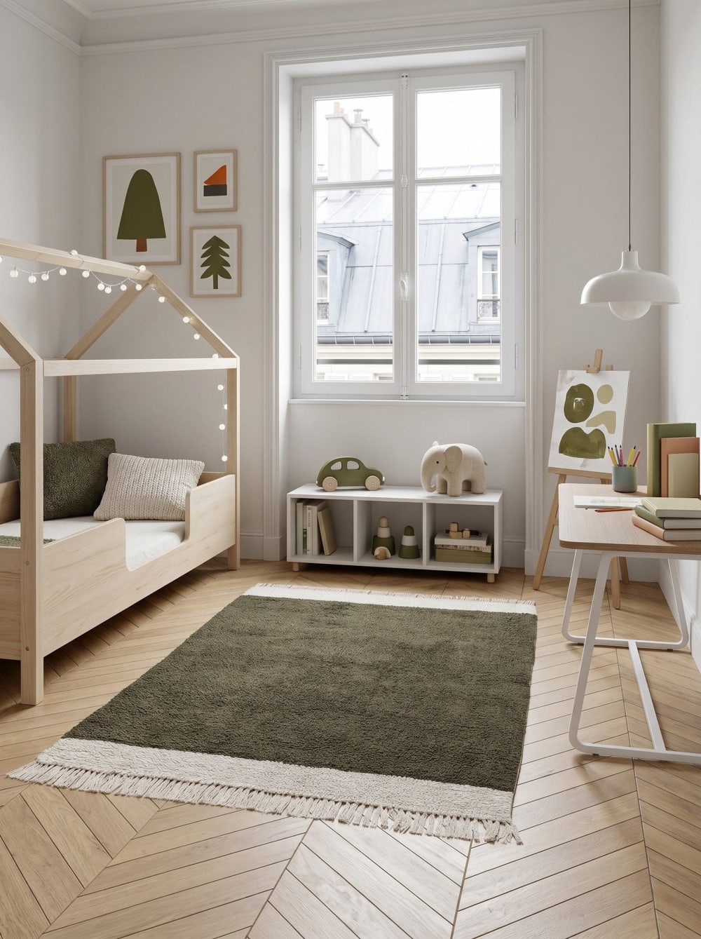 Tapis naturel en laine et coton 160 x 230 cm — vue 4