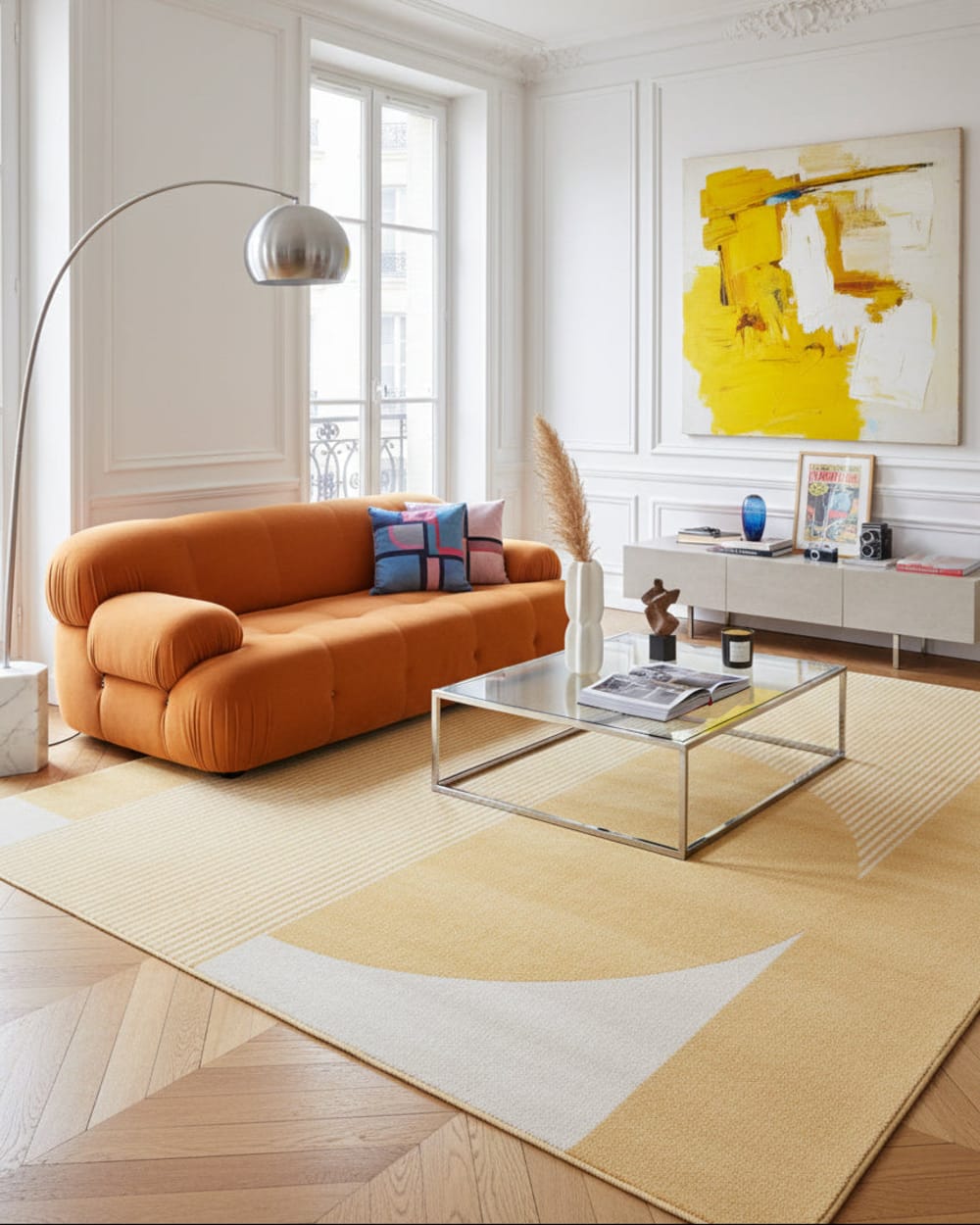 Teppich, Superweicher, grafischer 120 x 170 cm - Maisons Du Monde