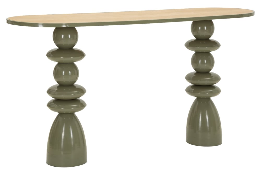 Console en métal avec plateau en bois 150 x 45 x 77,5 cm